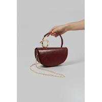 KADIN GOLD DETAYLI BORDO EL ÇANTASI