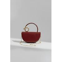 KADIN GOLD DETAYLI BORDO EL ÇANTASI