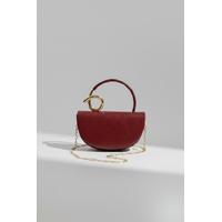 KADIN GOLD DETAYLI BORDO EL ÇANTASI