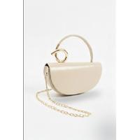 KADIN GOLD DETAYLI VİZON EL ÇANTASI