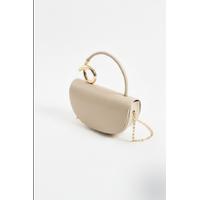 KADIN GOLD DETAYLI VİZON EL ÇANTASI